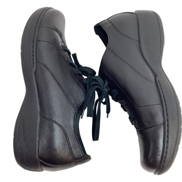 Dansko Adriana Womens 11.5-12 Leather Lace-Up Loafers Black Comfortable Casual S - Picture 5 of 11